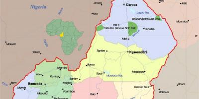კამერუნი აფრიკის რუკა