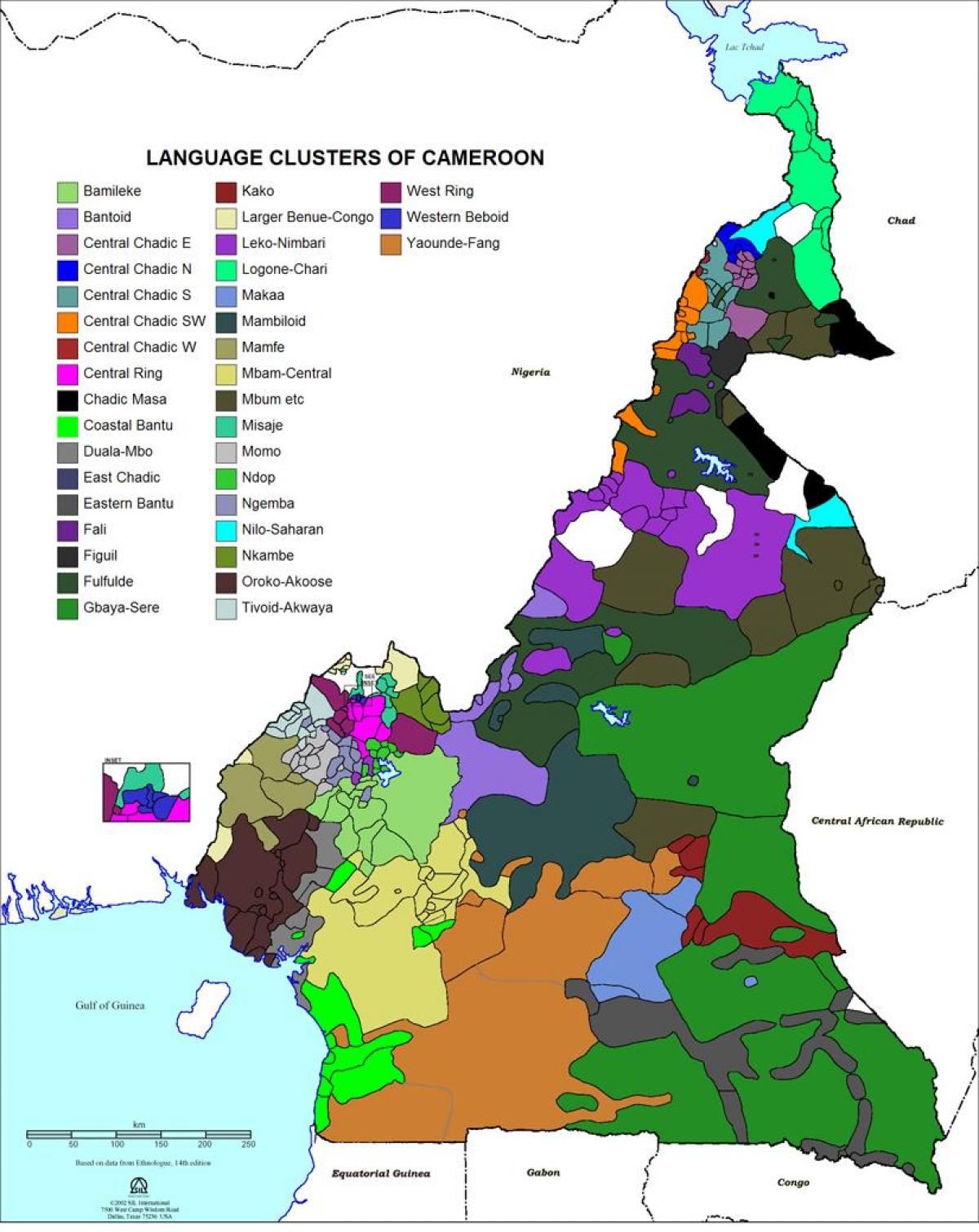 რუკა კამერუნი ენა