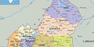 კამერუნი რუკა და რეგიონები