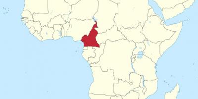 რუკა კამერუნი დასავლეთ აფრიკაში